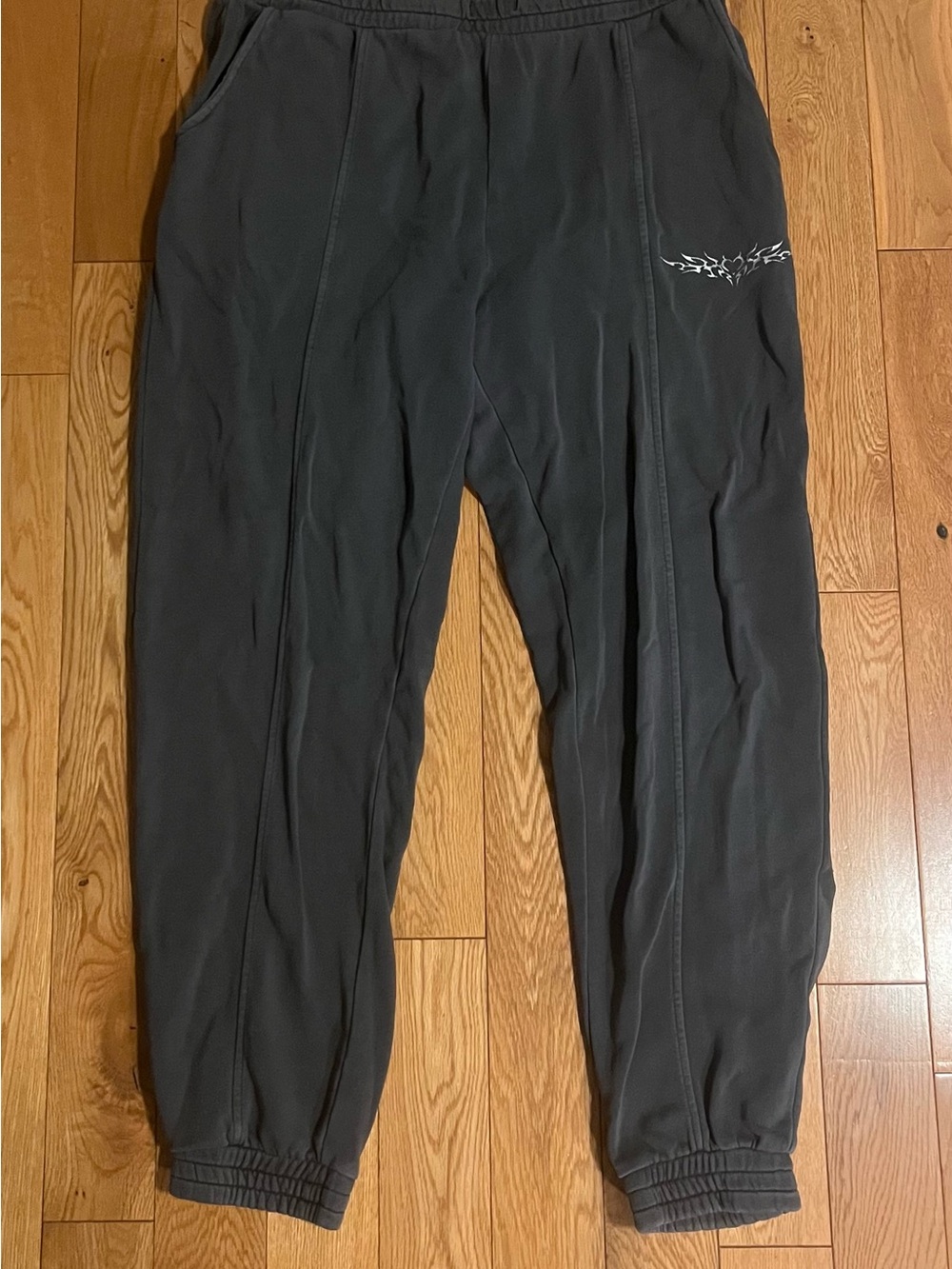 Men's Black Joggers with Subtle Embroidered Accent